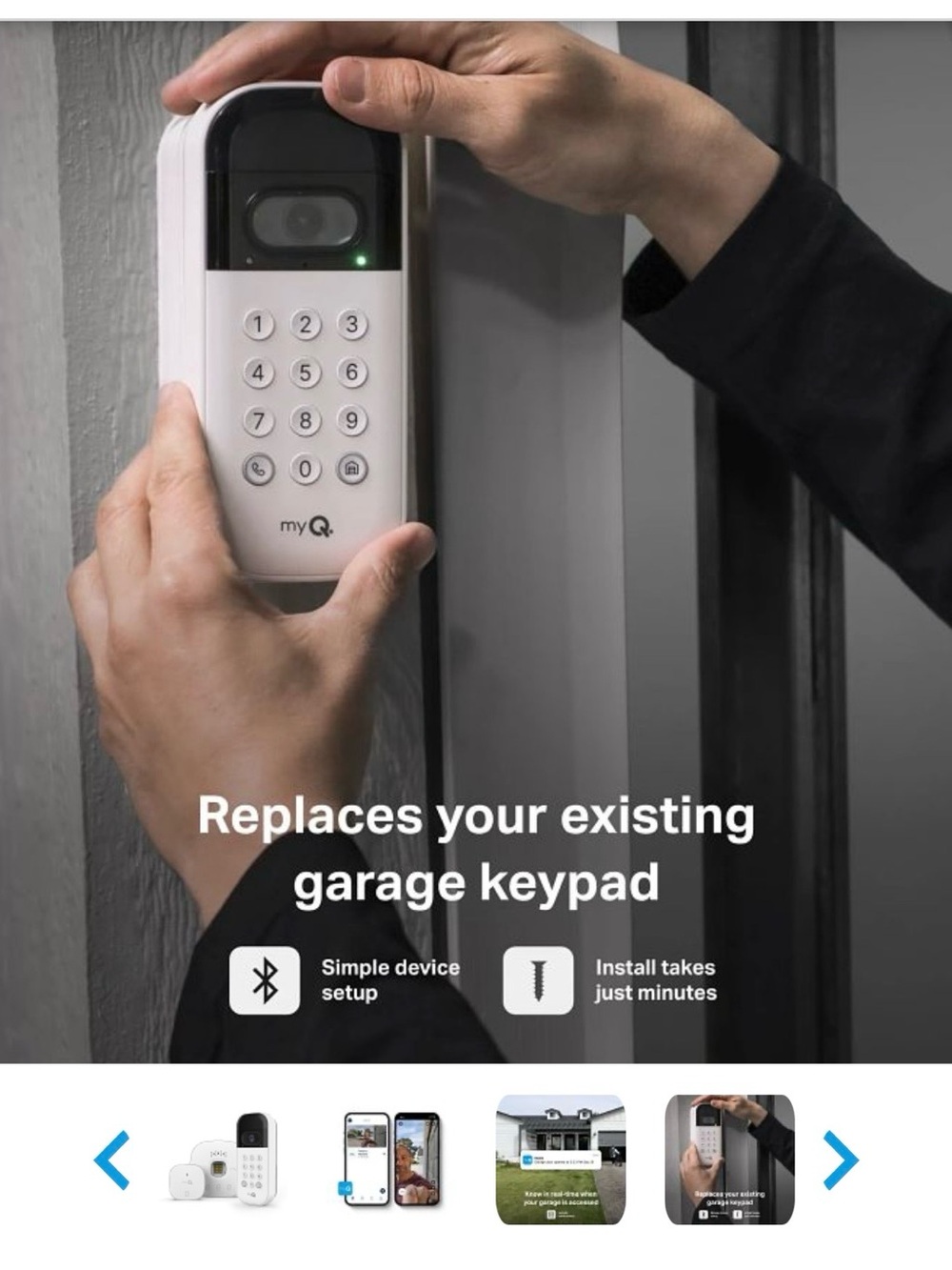 Smart Video Keypad & Garage Control Bundle - White - Picture 2 of 5